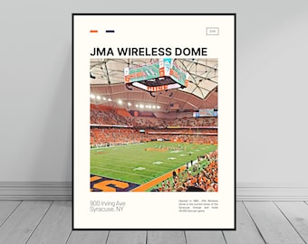 JMA Wireless Dome Print | Syracuse Orange Poster | NCAA Art | NCAA Stadium Poster | Digital Oil Painting | Modern Art | Digital Travel Print