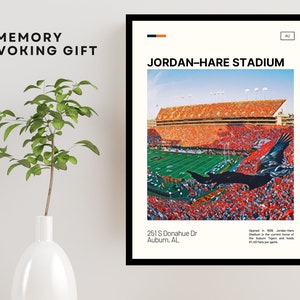 JordanHare Stadium Print Auburn Tigers Poster NCAA Art CFB Stadium Poster Digital Oil Painting Modern Art Digital Travel Print image 6