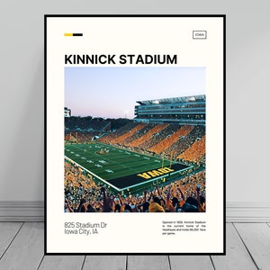 Kinnick Stadium Print | Iowa Hawkeyes Poster | CFB Art | College Stadium Poster | Digital Oil Painting | Modern Art | Digital Travel Art