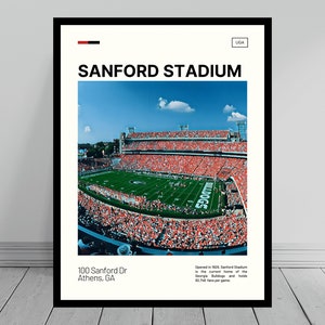 Sanford Stadium Print | Georgia Bulldogs Poster | CFB Art | College Stadium Poster | Digital Oil Painting | Modern Art | Digital Travel Art