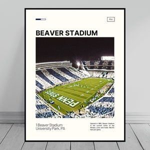 Beaver Stadium Print | Penn State Lions Poster | CFB Art | College Stadium Poster | Digital Oil Painting | Modern Art | Digital Travel Art
