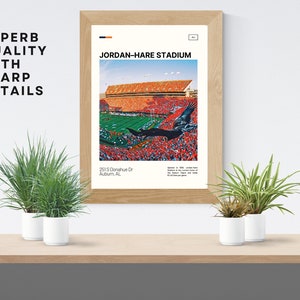 JordanHare Stadium Print Auburn Tigers Poster NCAA Art CFB Stadium Poster Digital Oil Painting Modern Art Digital Travel Print image 7