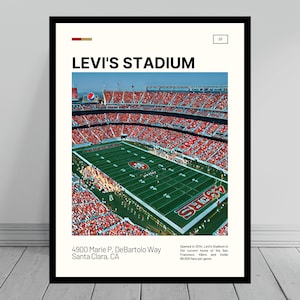 Levi's Stadium Print | San Francisco 49ers Poster | NFL Art | NFL Stadium Poster | Digital Oil Painting | Modern Art | Digital Travel Print