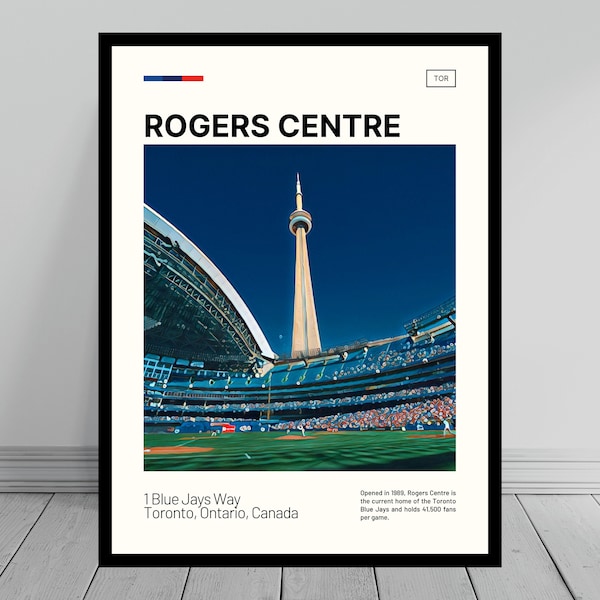 Rogers Centre Print | Toronto Blue Jays Poster | Ballpark Art | MLB Stadium Poster | Digital Oil Painting | Modern Art | Digital Travel Art