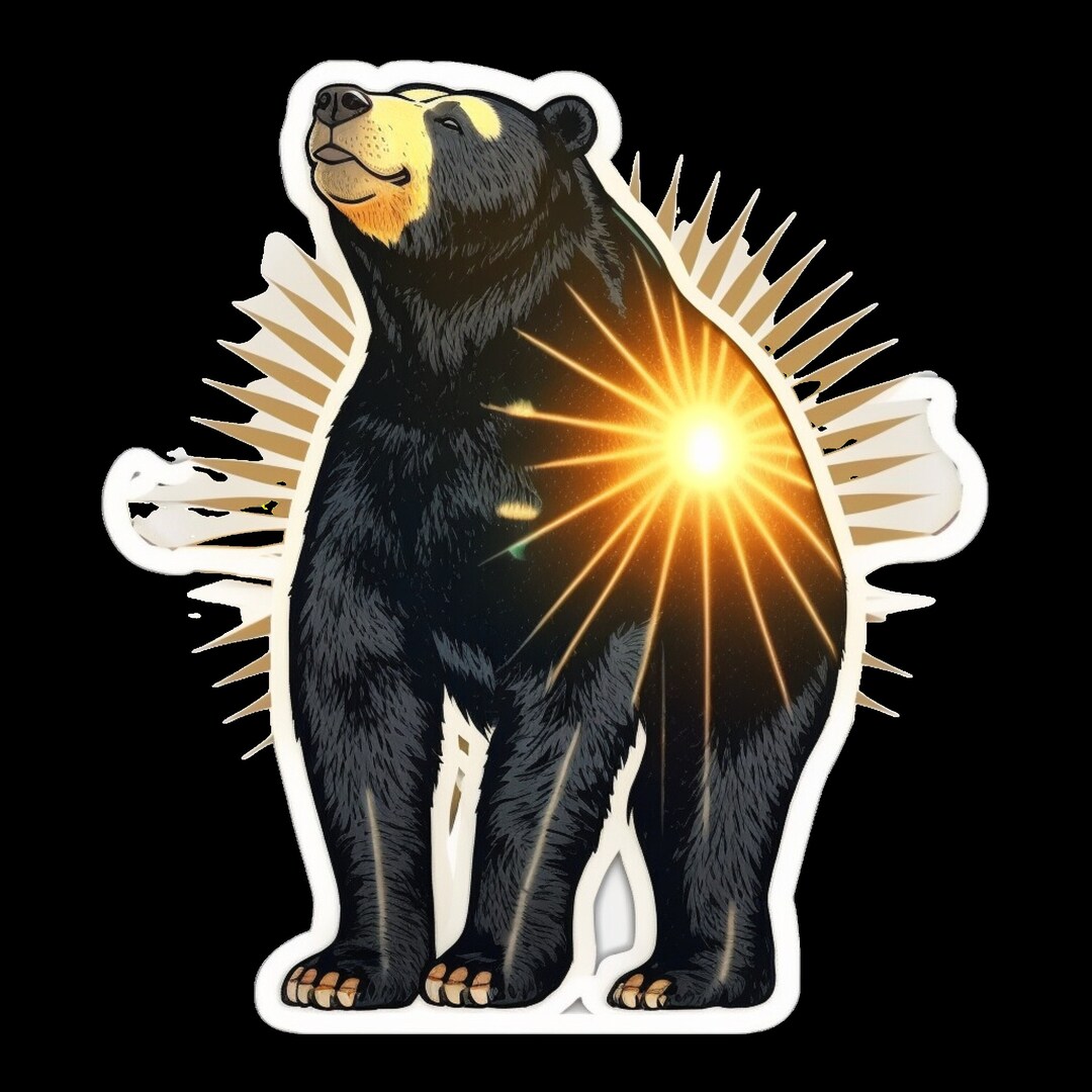 Sticker Sun Bear or Clip Art: Adorable & Radiant 6 Varieties - Etsy