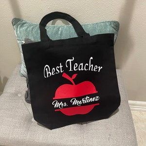 Personalized tote bag for teacher, bridesmaid gift, maid of honor, Mother&#39;s Day gift, or just simply a gift.