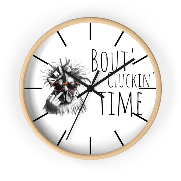 Horloge murale oeuf-extraordinaire - C'est l'heure de Bout' Cluckin !