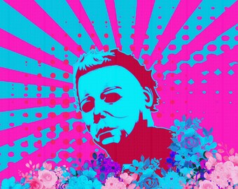Michael Myers Pop Art Floral design