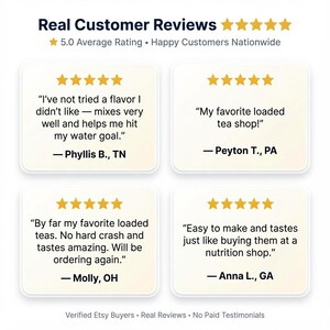 Collagen Loaded Tea – 5 Pack | Sugar-Free Energy Drink Mix | Beauty Tea with Collagen | Choose Any Flavors immagine 5