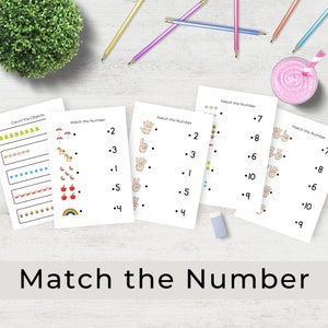 Match the Number for Kids Print Friendly