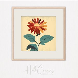 Vibrant Daisy Wall Art #2 | Floral Design | Digital Print | Botanical Print | Digital Download | 0386