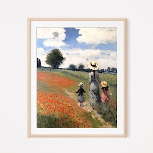 A Springtime Stroll | Woman and Daughters | Poppies Field | Digital Download | 0228