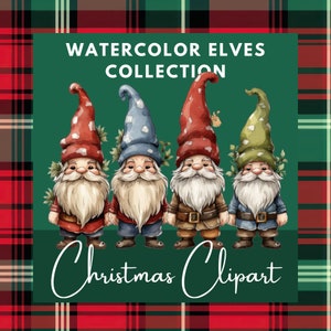 Christmas Gnomes Christmas SVG Clipart Christmas PNG Collection Christmas Clipart Junk Journal Scrapbooking Sublimation