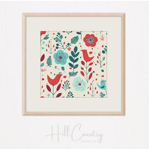Vintage Style Floral Wall Art - Printable Digital Art for Home Decor | Digital Download | 0427