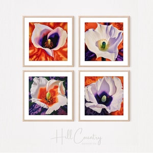 Gallery Wall Art Set | Floral Digital Prints | Set of 4 | Botanical Print | Digital Download | 5005