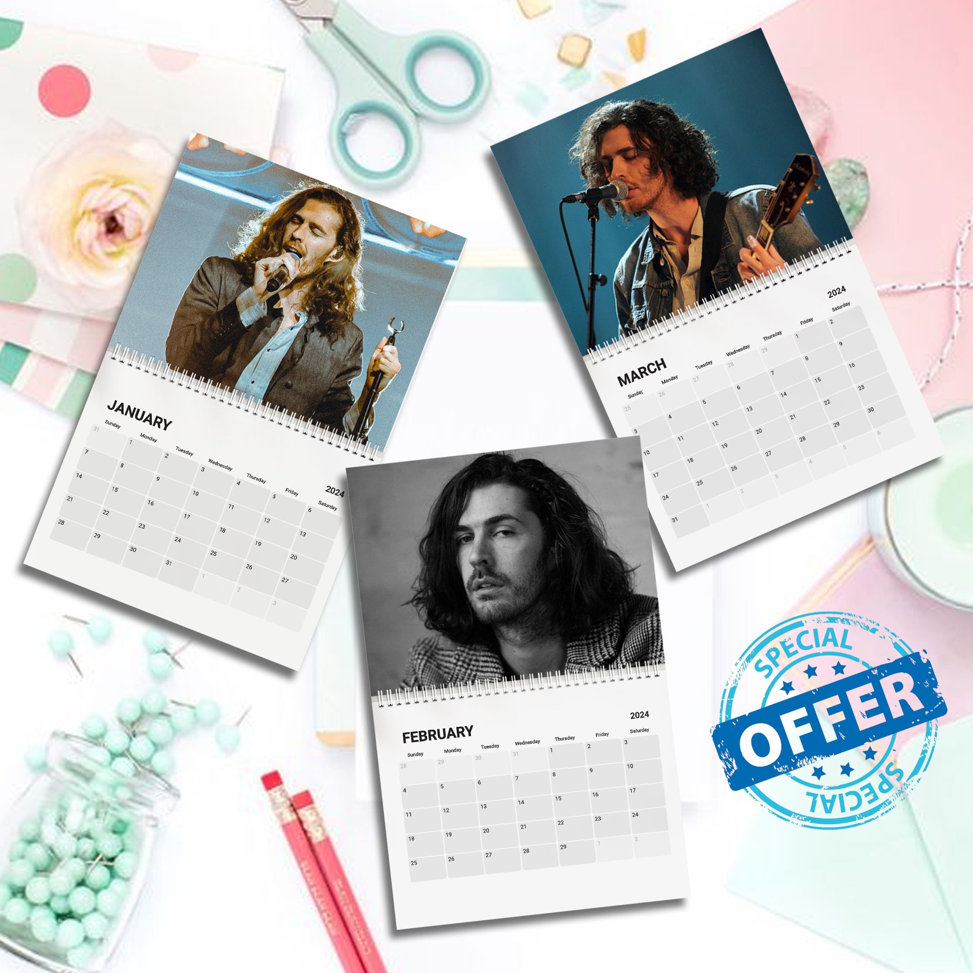 Unreal Unearth Hozier Calendar, Hozier Tour 2025 Wall Calendar sold by