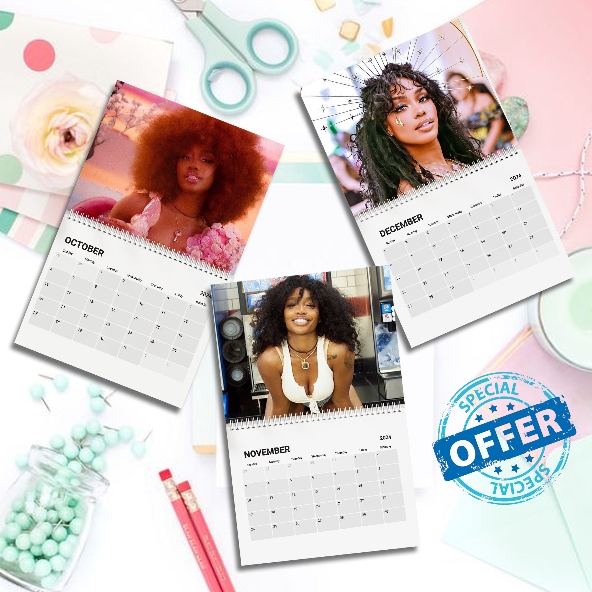 SZA Calendar Vol.1 2024 Calendar, Wall Calendar 2024 Calendar sold by
