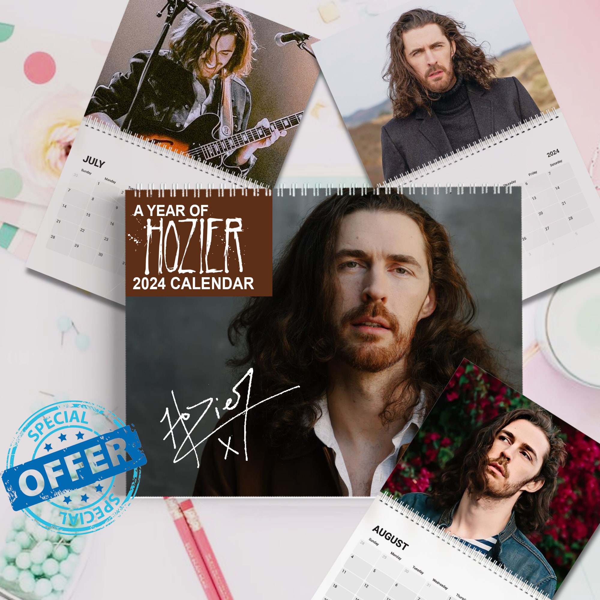 Unreal Unearth Hozier Calendar, Hozier Tour 2025 Wall Calendar sold by