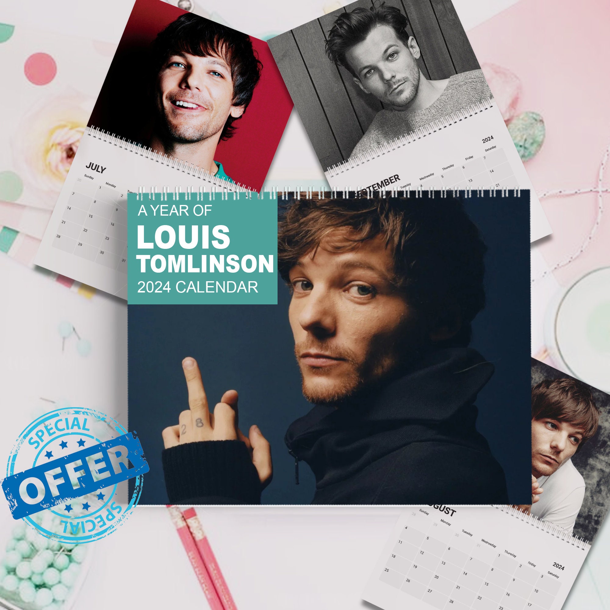 2025 Louis Tomlinson Wall Calendar, Louis Tomlinson Desk Calendar sold