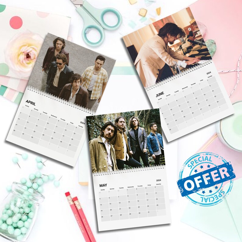Arctic Monkeys Calendar 2025, AM Arctic Monkeys Wall Calendar, Alex