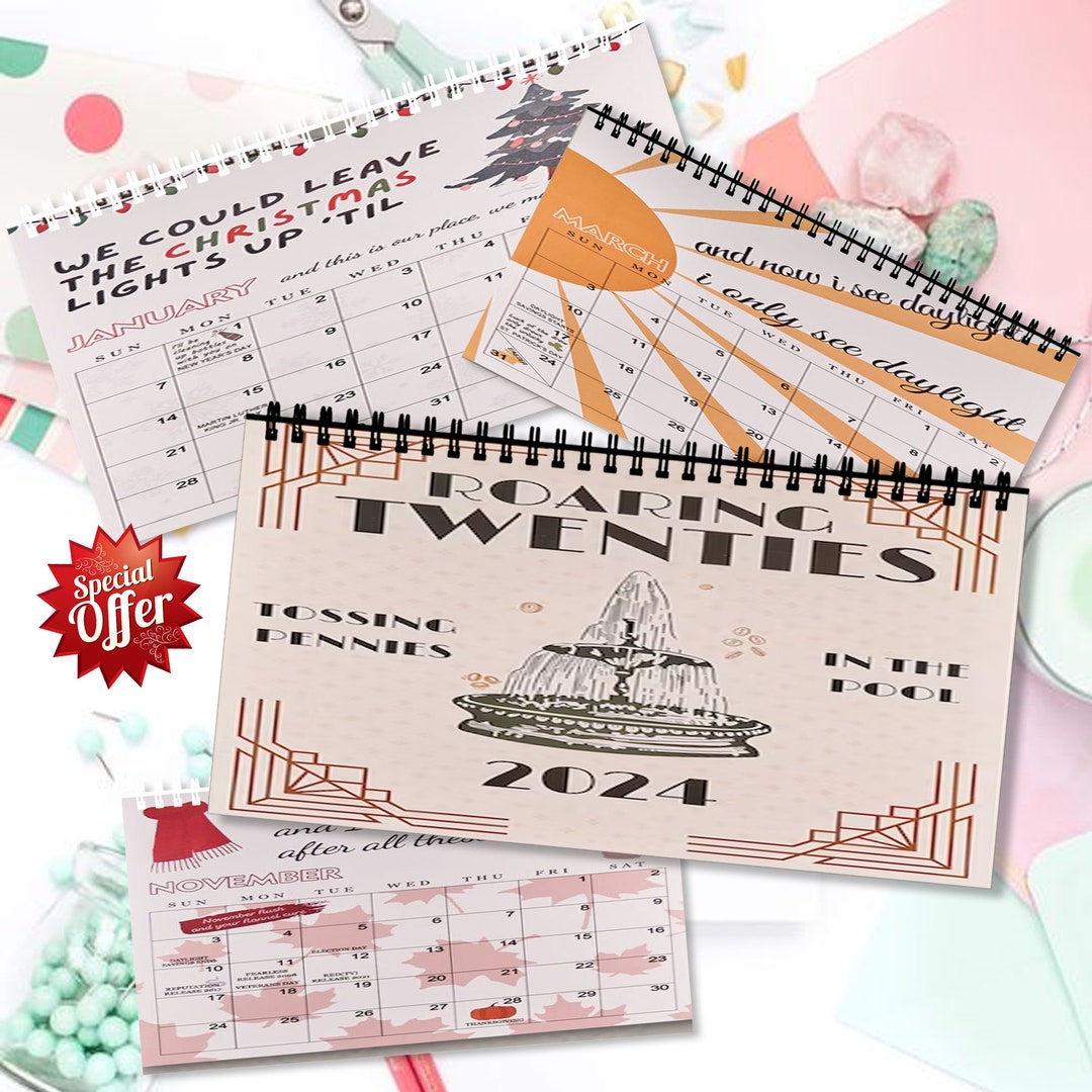Taylor Roaring Twenties 2024 Calendar, Taylor Eras 2024 12 Month