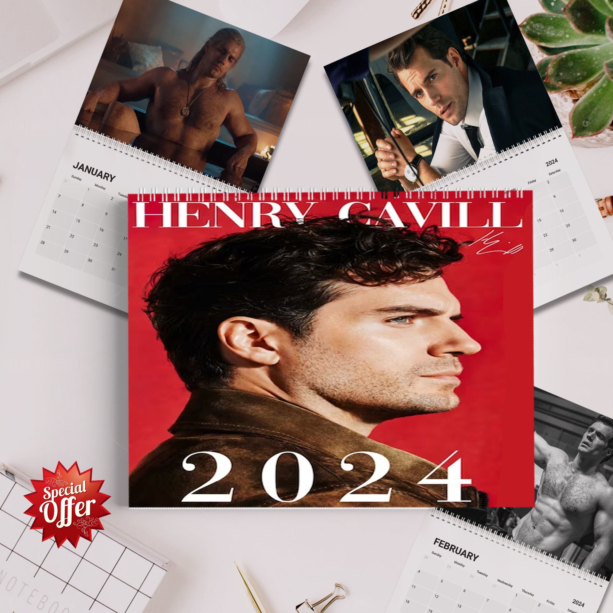 Henry Cavill Wall Calendar 2024, Henry Cavil 2024 Henry Cavill Wall ...