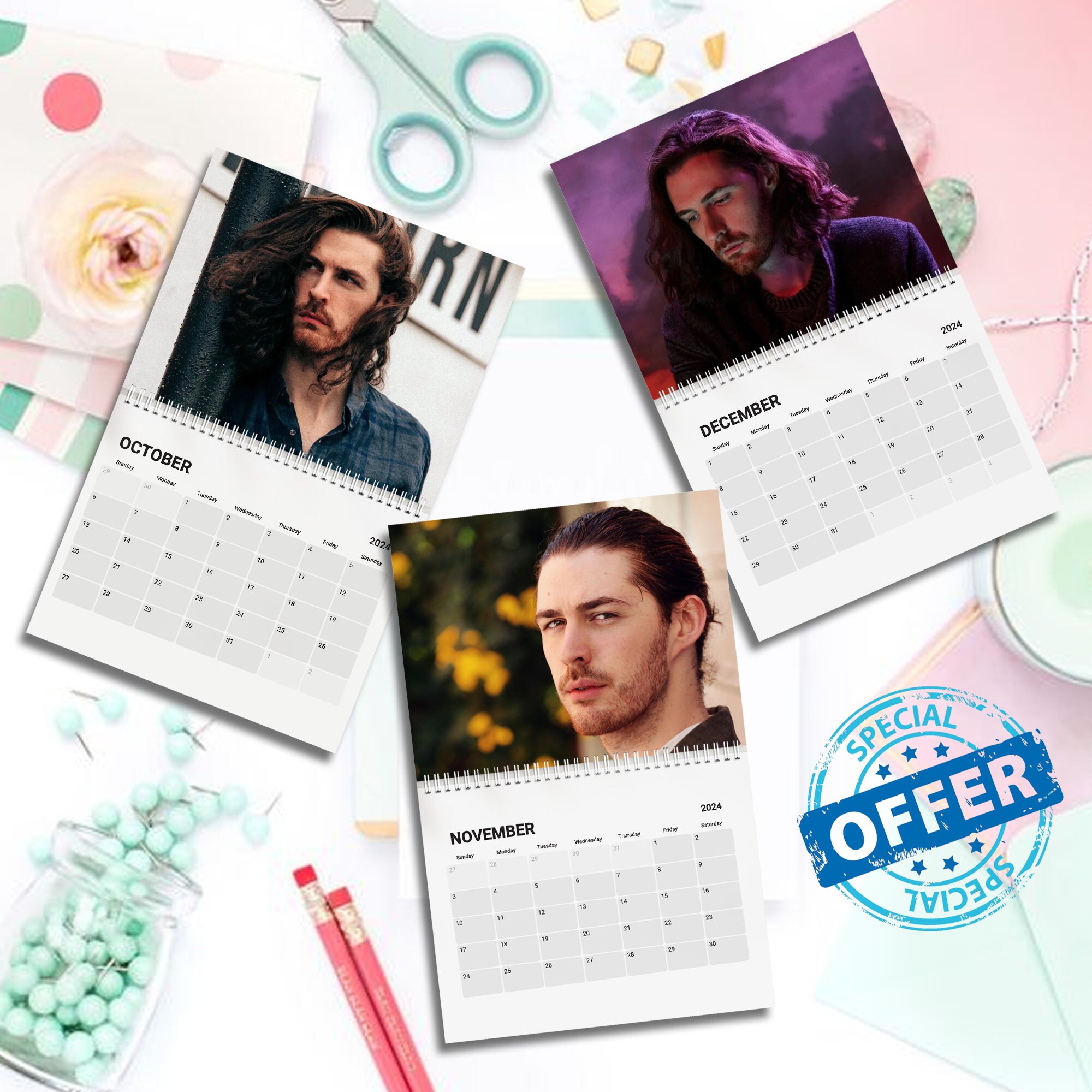 Unreal Unearth Hozier Calendar, Hozier Tour 2024 Wall Calendar sold by