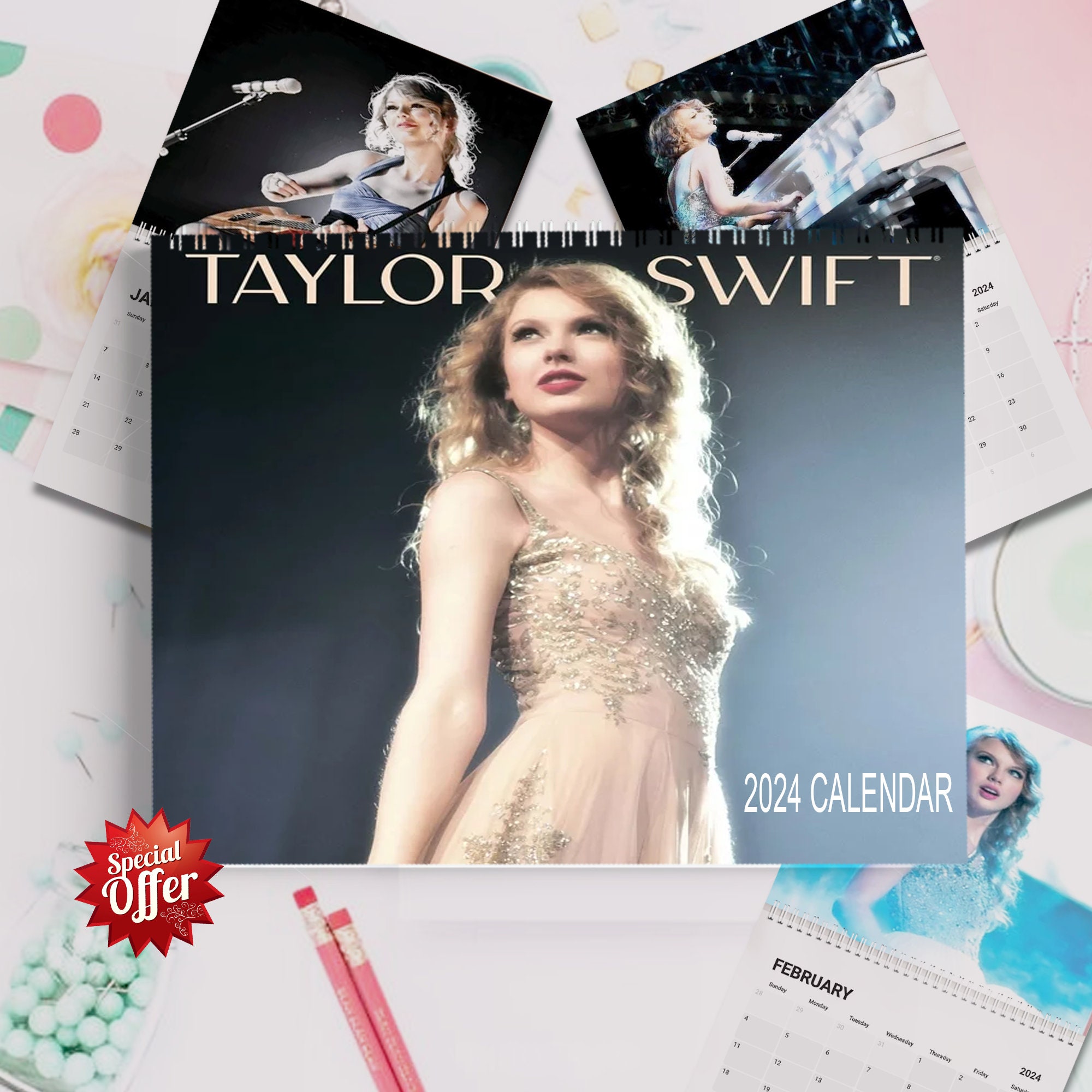 2024 Taylor Wall Calendar, Swift Eras Tour Inspired Desk Calendar sold