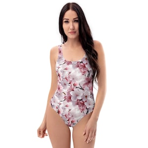 One-Piece Swimsuit Cherry Blossom #1