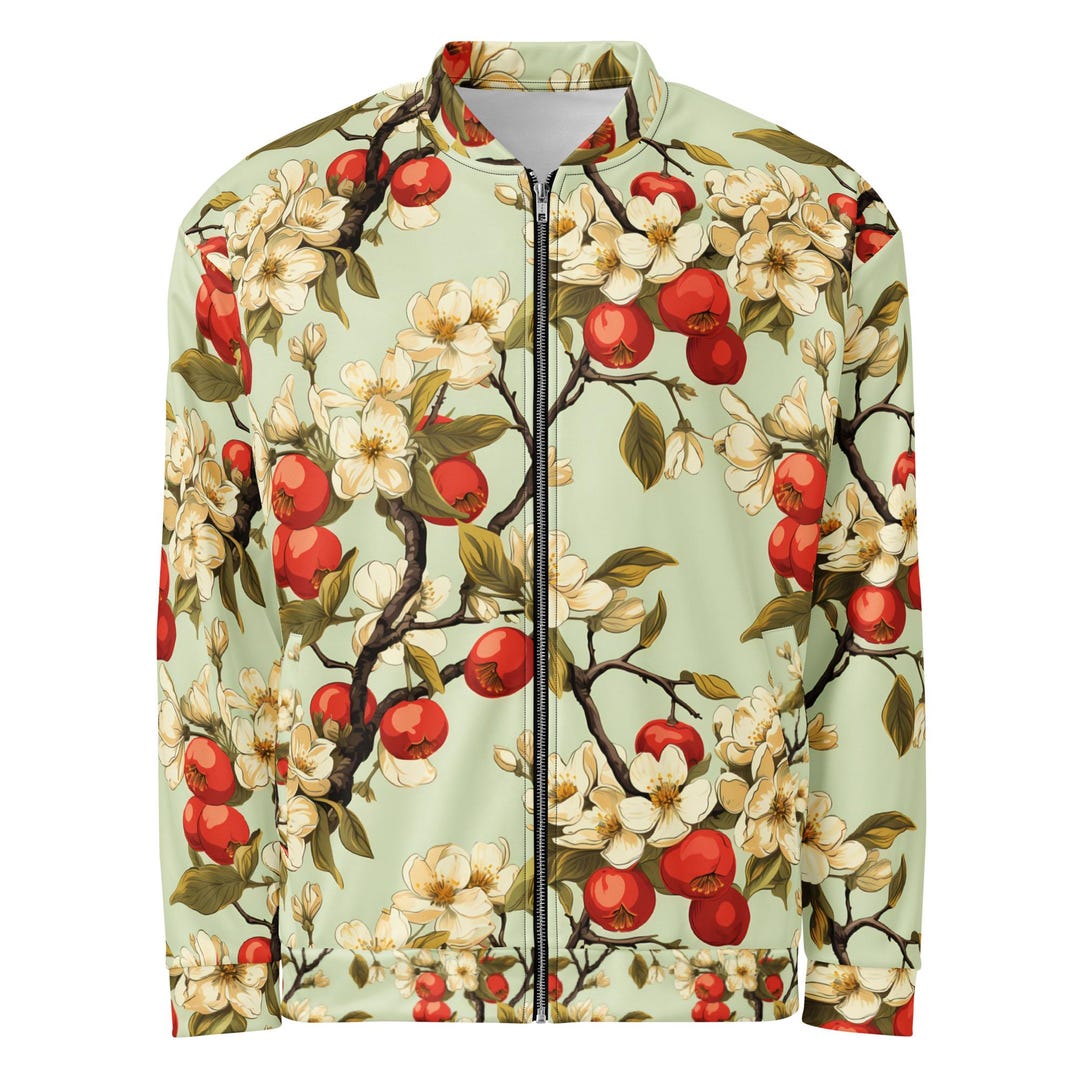 Bomber Jacket Fall Fashion Crisp Apple Delight - Etsy