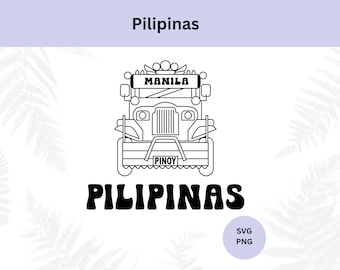 Pilipinas Svg Digital Download Jeepney Svg Philippines Svg Pilipinas Png Pinoy Ako Svg for Cricut | P004
