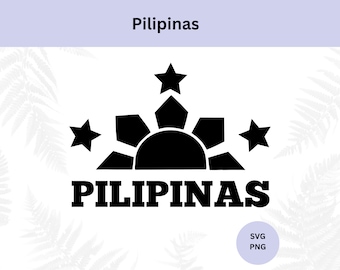 Pilipinas Svg Digital Download Philippines Svg cutting machine file Cricut Svg Philippine Star Svg | P006