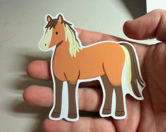 Cute Brown Horse Sticker