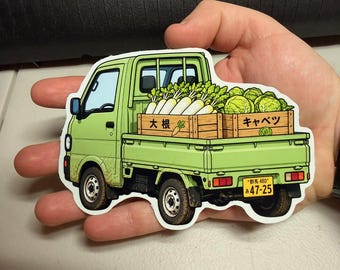 Japanese Kei Truck Vegetable Farm Sticker