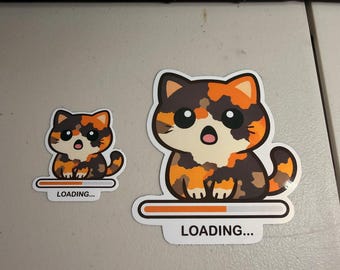 Calico Cat Loading Sticker