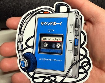 Retro Japanese Cassette Player Sticker