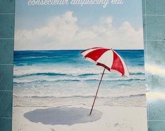 Beach waterfront card