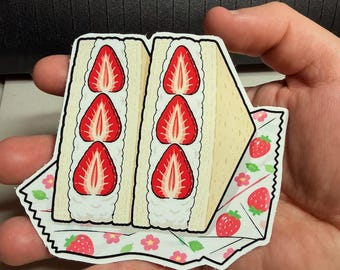 Japanese Strawberry Fruit Sando Sticker