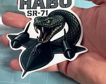 SR-71 Blackbird Jet Sticker – Stealth Aircraft Die-Cut Vinyl Design