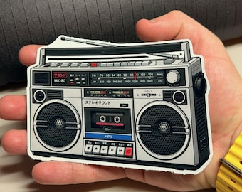 Japanese Retro Boombox Sticker