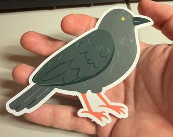 Black crow sticker
