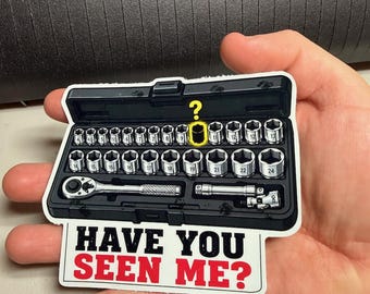 Funny Missing 10mm Socket Mechanic Sticker