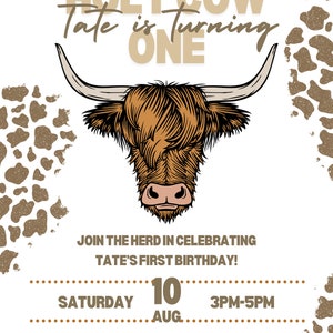 Holy Cow Birthday Invitatiom