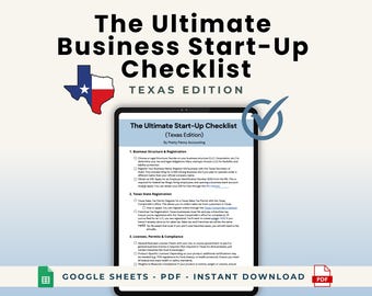 Lista de verificación para empresas emergentes en Texas: Guía paso a paso (PDF y Google Doc)