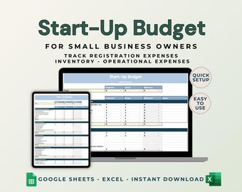 Small Business Budget Template | Easy Bookkeeping for Startups | Digital Budget Tracker