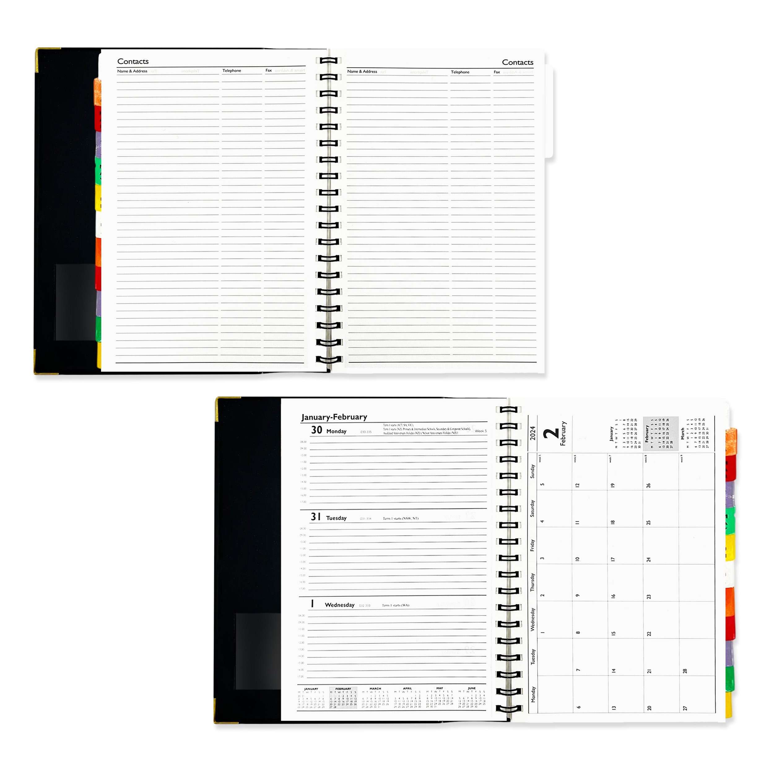 2025 Diary A4 Size Portfolio With Tab Week to Page Business Etsy