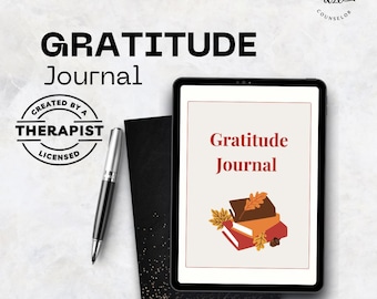Daily Gratitude Worksheet PDF, Journal Printable, Digital Mindfulness Journal, Practice Self-Reflection Template