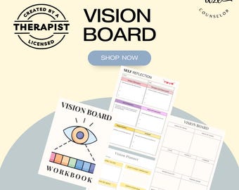 Vision Board PDF, Digital Manifestation Journal, Goal-Setting Workbook, Mindset Planner