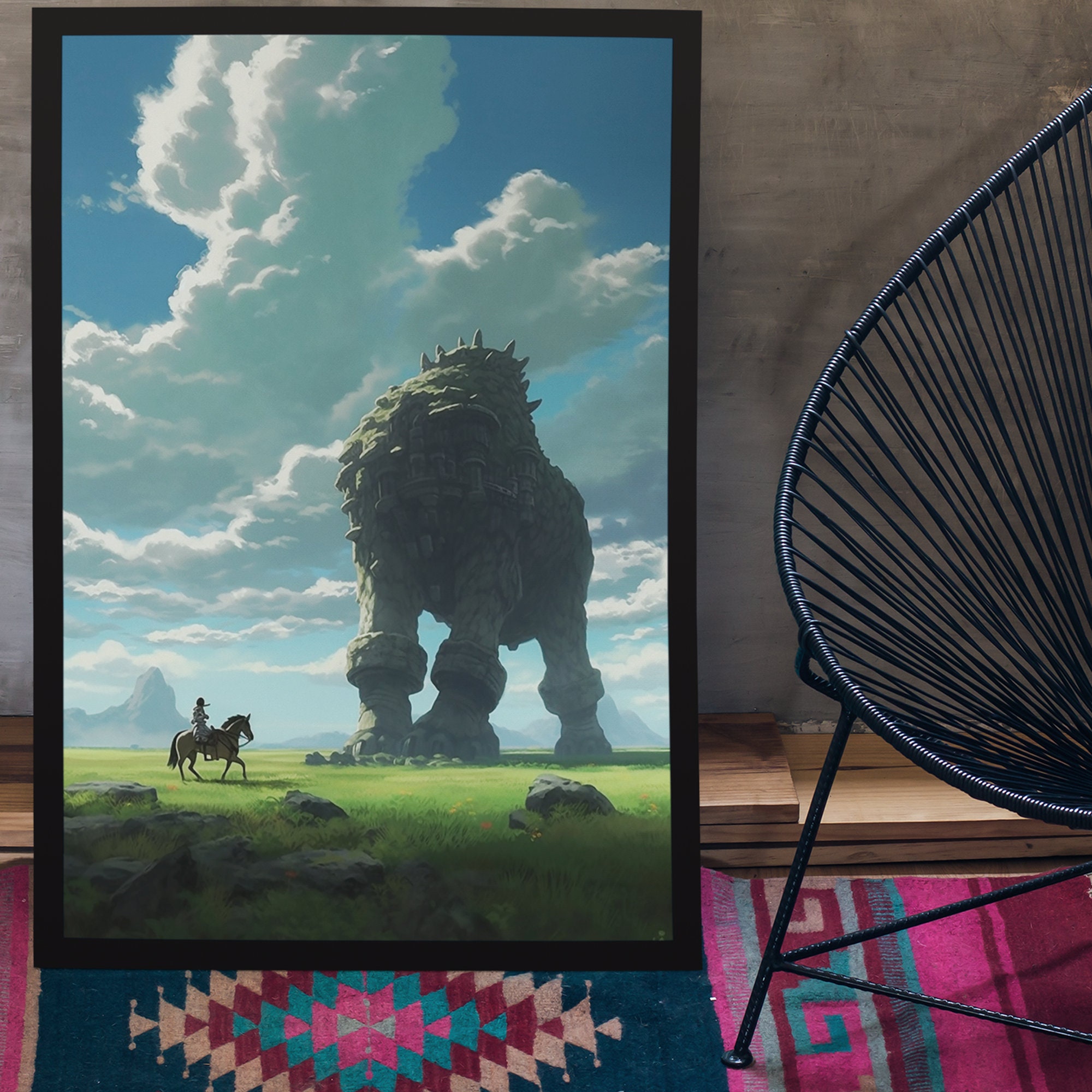 Shadow Of The Colossus Inspired Art Painting - AI Generated Art Poster for  Sale by Vault256