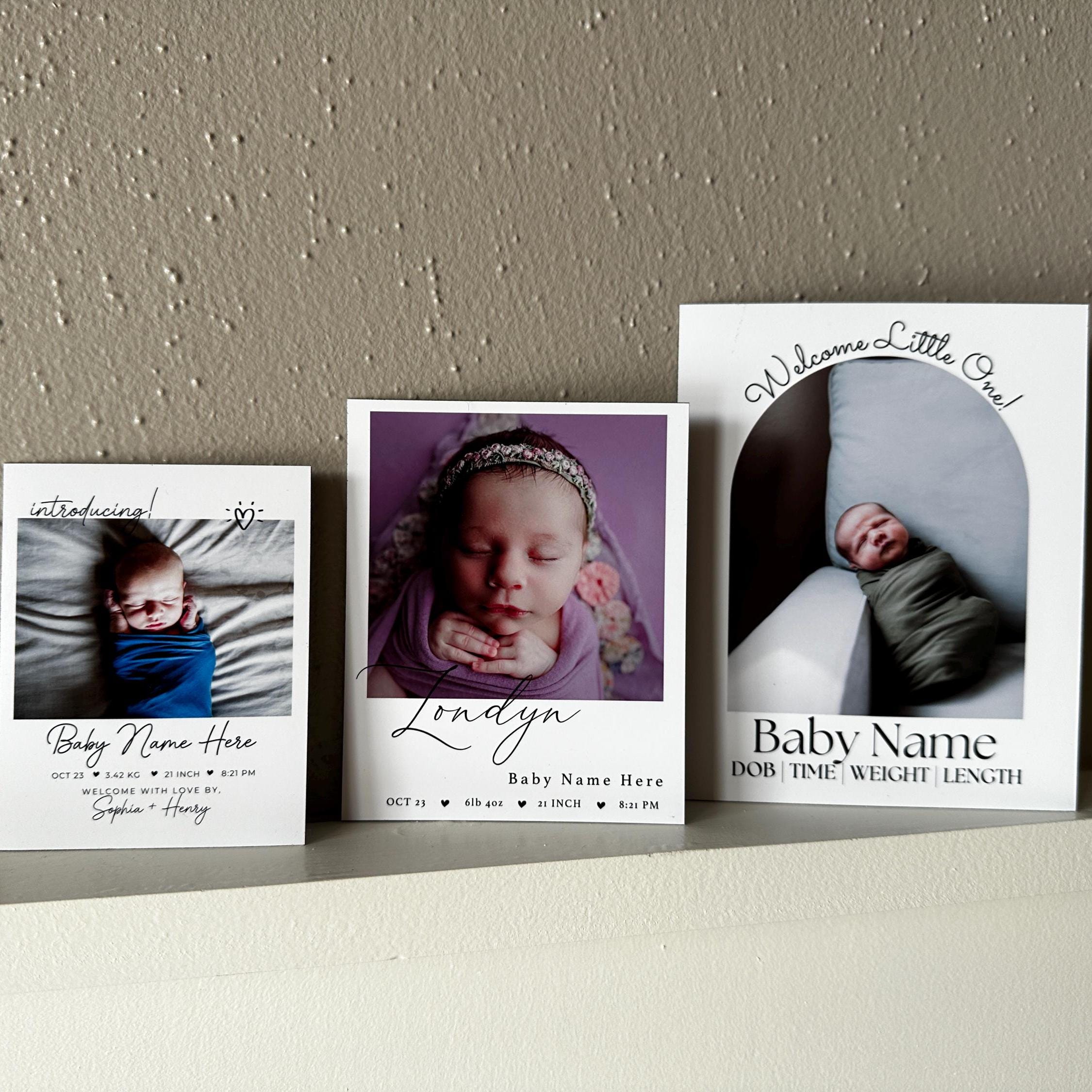 Custom Baby Birth Announcement Photo Magnets: Keepsake Gifts - Etsy